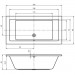 Riho Rechteck-Badewanne Lusso 180x90 cm / weiß B026001005 AKTIONSPREIS