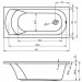 Riho Rechteck-Badewanne Miami 150x70 cm / weiß BB58005