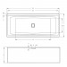 Riho Still Square Plug & Play Badewanne, Eckausführung rechts, 1700x750mm, 192 Ltr.