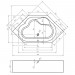 Riho Winnipeg Plug & Play Badewanne, Eckeinbau, 1450x1450mm, 225 Ltr.