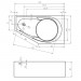 Riho Yukon Plug & Play Badewanne, Eckausführung links, inkl. Füße, 1600x900mm, 175 Ltr.