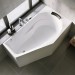 Riho Yukon Plug & Play Badewanne, Eckausführung links, inkl. Füße, 1600x900mm, 175 Ltr.