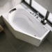 Riho Yukon Plug & Play Badewanne, Eckausführung, rechts, inkl. Füße, 1600x900mm, 175 Ltr.