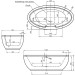 Rocky L100 Oval Acrylwanne freistehend 1795 x 945 x 620 mm, weiß