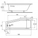 Rocky Plus/S100 160x70 links Acryl-Raumsparbadewanne