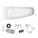 Rocky Plus/S100 170x75 links Acryl-Raumsparbadewanne