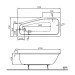 Rocky Plus/S100 170x75 links Acryl-Raumsparbadewanne
