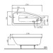 Rocky Plus/S100 170x75 rechts Acryl-Raumsparbadewanne