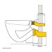SANIT Wand-WC Etagen-Anschlussgarnitur DN 100, etagiert 25 mm