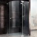 RockyLine O Duschabtrennung, Viertelkreisdusche, mit Drehtür und zwei Festteilen, für Wannenradius 520 - 530 mm, 1000 x 1000 x 2000, verschiedene Profilfarben, O15.4