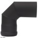 Rocky Dreiteiliger Rauchrohrbogen 90°, DM80, Farbe: Schwarz