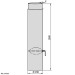 Rockytherm Rauchrohr mit Drosselklappe 1000 mm, DM160, Farbe: Schwarz