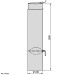 Rockytherm Rauchrohr mit Drosselklappe 1000 mm, DM180, Farbe: Schwarz