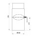 Rockytherm Rauchrohr mit Drosselklappe 250 mm, DM160, Farbe: Grau