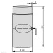 Rockytherm Rauchrohr mit Drosselklappe 500 mm, DM160, Farbe: Schwarz