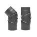 Rockytherm verstellbarer Rauchrohrbogen 0°- 90°, DM130, Farbe: Grau
