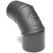 Rockytherm verstellbarer Rauchrohrbogen 0°- 90°, DM150, Farbe: Grau