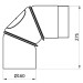 Rockytherm verstellbarer Rauchrohrbogen 0°- 90°, DM160, Farbe: Schwarz