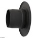 Rocky Rosette mit integrierter Mauermuffe, DM80, Farbe: Schwarz