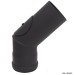 Rocky Zweiteiliger Rauchrohrbogen 45° mit Reinigungsöffnung, DM80, Farbe: Schwarz