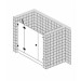 Sprinz BS-Dusche Rahmenlos, Tür mit Seitenteil 1400x2000 kristall hell / chrom/silber hochglanz