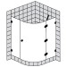 Sprinz BS-Dusche Rahmenlos, Viertelkreis 1000x1000x2000 kristall hell / chrom/silber hochglanz,