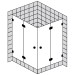 Sprinz BS-Dusche Rahmenlos, Eckeinstieg 1000x1000x2000 kristall hell / chrom/silber hochglanz,