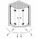 Sprinz Omega Plus Fünfeck 900x900x2000 mm kristall hell / SpriClean/ chrom/