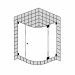 Sprinz Duschabtrennung Omega Viertelkreis Pendeltür 1000x 1000 x 1900 mm kristall hell / SpriClean/ chrom/Wannenradius: 520-530 mm