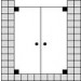 Sprinz Nexa Pendeltüren nach außen öffnend, Nische, 900x 2000 mm