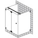 Sprinz Nexa Pendeltüren oder Tür nach außen öffnend, Vorwand dreiseitig 900x 900x 2000 mm 7