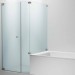 SPRINZ Omega Duschabtrennung 1000 x 1000 x 2000, Fronteinstieg, Pendeltür oder Drehtür mit Festteil, verkürzte Seitenwand, verschiedene Profilfarben, O18.0