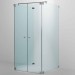 SPRINZ Omega Duschabtrennung 900 x 900 x 2000, Fronteinstieg mit zwei Pendeltüren, mit 2 Seitenwänden, verschiedene Profilfarben, O19.1
