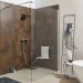 SPRINZ Rocky-Line I Walk-in Duschabtrennung, 1400 x 2100, teilgerahmt, verschiedene Profilfarben, IP31.2