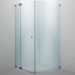 SPRINZ Rocky-Line O Duschabtrennung 1000 x 1000 x 2000, Pendeltür oder Drehtür mit Festteil, eine Seitenwand, verschiedene Profilfarben, O11.0