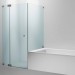 SPRINZ Rocky-Line O Duschabtrennung 900 x 900 x 2000, Fronteinstieg, Pendeltür oder Drehtür mit Festteil, verkürzte Seitenwand, verschiedene Profilfarben, O12.9