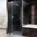 SPRINZ Rocky-Line O Duschabtrennung 900 x 900 x 2000, Fronteinstieg, Pendeltür oder Drehtür mit Festteil, verkürzte Seitenwand, verschiedene Profilfarben, O12.9