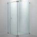 SPRINZ Rocky-Line O Duschabtrennung 900 x 900 x 2000, Pendeltür mit Festteil, eine Seitenwand, verschiedene Profilfarben, O19.8