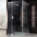 SPRINZ Rocky-Line O Duschabtrennung 900 x 900 x 2000, Pendeltür oder Drehtür mit Festteil, eine Seitenwand, verschiedene Profilfarben, O11.9