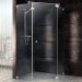 SPRINZ Rocky-Line O Duschabtrennung, Fünfeckdusche, Eckeinstieg mit Pendel- oder Drehtür und zwei Festteilen, 900 x 900 x 2000, verschiedene Profilfarben, O51.9