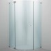 SPRINZ Rocky-Line O Duschabtrennung, Viertelkreisdusche, mit Drehtür und zwei Festteilen, für Wannenradius 500 mm, 1000 x 1000 x 2000, verschiedene Profilfarben, O15.2
