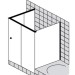 Sprinz Tansa Schiebetür Eckeinstieg mit Festfeldern und Seitenwand verkürzt, ESG kristall hell, 1200x1200x2000 mm, schwarz matt TA487.4SM