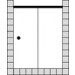 Sprinz Tansa Schiebetür in Nische mit Festfeld, ESG kristall hell, 1600x2000 mm, schwarz matt TA485,6SM