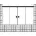 Sprinz Tansa Schiebetüren Badewannenabtrennung mit Festfeldern ESG kristall hell, 2000x2000 mm, weiss matt TA492.2WM