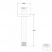 Steinberg Serie 100 Brausearm für Deckenmontage, Länge: 120 mm, chrom