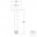 Steinberg Serie 100 Brausearm für Deckenmontage, Länge: 360 mm, chrom
