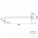 Steinberg Serie 100 Brausearm für Wandmontage, Länge: 450 mm, nickel gebürstet