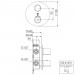 Steinberg Serie 100 Fertigmontageset für Unterputzthermostat mit 2-Wege-Umsteller, chrom