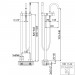 Steinberg Serie 100 Freistehende Wannen-Armatur, chrom
