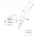 Steinberg Serie 100 S Handbrause mit Wandhalter und Metallbrauseschlauch, matt schwarz
